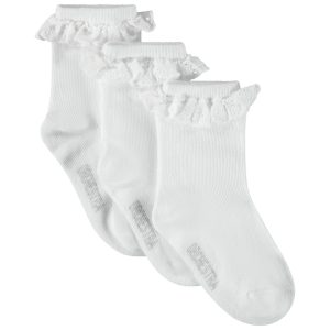 SPECIAL DAY E25 - LOTE DE 3 PARES DE MEIAS CURTAS COM VOLANTES S19