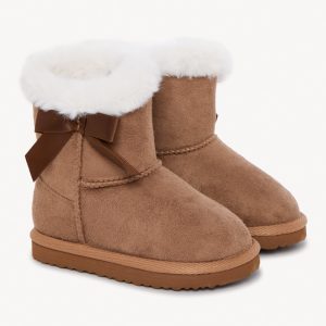 HORS THEME CHAUSSURES - 1/2 BOTA MARRON ZIP FORADA + NOEUD COTE - P23