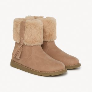 HORS THEME CHAUSSURES - 1/2 BOTA ROSA VELHO ZIP REVERS FORADO + POMPON - P23