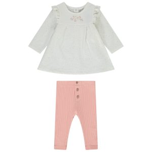 MY FIRST DAY FILLE E24 - CONJUNTO VESTIDO + LEGGING 06M