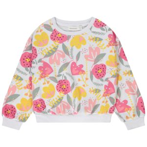 LES ESSENTIELS FILLE 2 E2 - MOLETOM FRENCH TERRY OVERSIZE AOP 06A