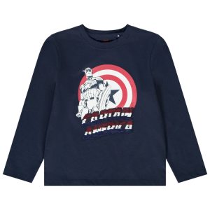 LES ESSENTIELS GARCON 1 E - T-SHIRT DE MANGA COMPRIDA CAPITÃO AMÉRICA 04A