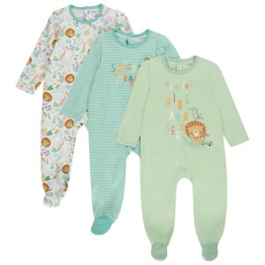 LES DORS BIEN 2 NAGA E24 - LOTE DE 3 BABYGROW DE MALHA + AOP NASCIMENTO